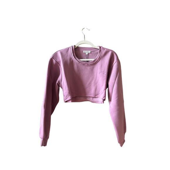 NWT For love and lemons Josie crop sweatshirt cropped purple size extra small - Picture 4 of 10
